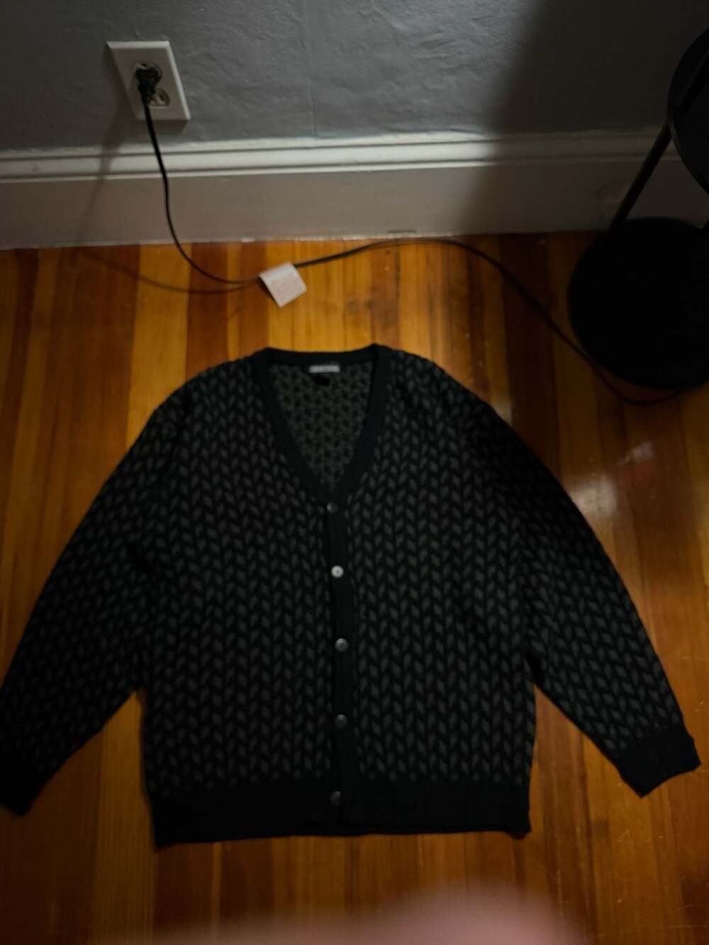 Vintage 90s Jantzen Knit Geometric Pattern Button-Down Cardigan Sweater